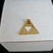 24K Gold Plate over Sterling Silver TriForce Necklace Pendant - 24K Gold Plate Sterling Box Chain