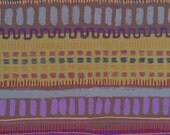 Keiko Goke Cheerful  Stripe Olive Blue - Japanese Fabric Half Yard