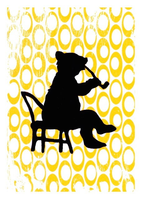 Bear Silhouette Print 5 x 7 - Smoking Bear
