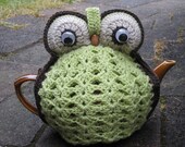 Owl Tea Cosy - Celery Green - made to order