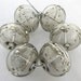 Gray and Silver Droplet Lampwork Glass Hollow Beads