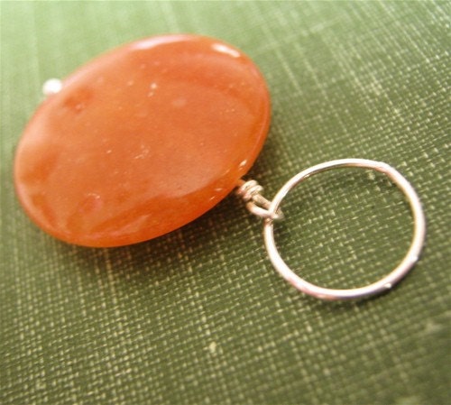 Carnelian Disc Pendant