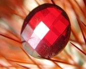 Blood Ruby Red Swarovski Chessboard Post Earrings in Sterling Silver