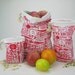 Set of 3 Organic Reusable Vegetable Bags in Red