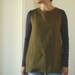 WOMEN'S LINEN PINAFORE. (last piece). top in olive brown and french lavender, maternity clothing, linen clothingooak handmade by pamelatang