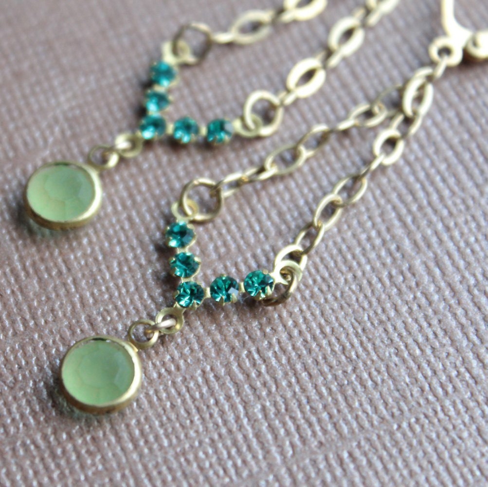Vintage Swarovski & Chain Earrings