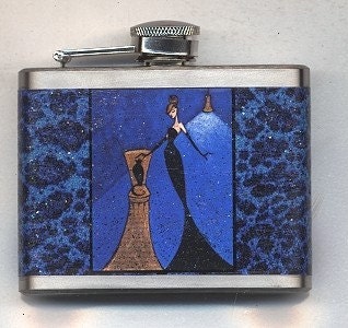 Custom Flask - Cat, Woman, Cowgirl, Horse, Leopard Print, Tiger, Zebra, Horse, Pony