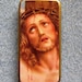 Made to Order - Christian Catholic Saint Virgin Mary Jesus Recycled Domino Art Pendant - Your Choice of Image