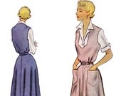 50s Jumper Fitted Blouse  Bias Skirt vintage pattern 34-28-37 pockets mad men