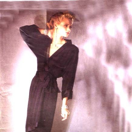 80s Designer YSL Wrap Dress vintage pattern 34-26/5-36 uncut Vogue Yves Saint Laurent