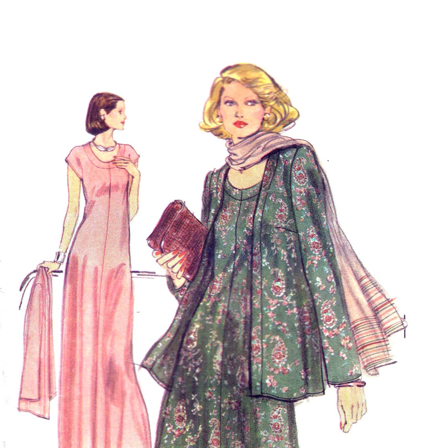 70s Easy Dress 43-37.5-45.5 Plus size