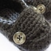 Crochet Baby Booties Little Button Loafers U Pick Size and Colors