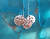 Sterling Silver Mother's Necklace with Multi-Sized Discs