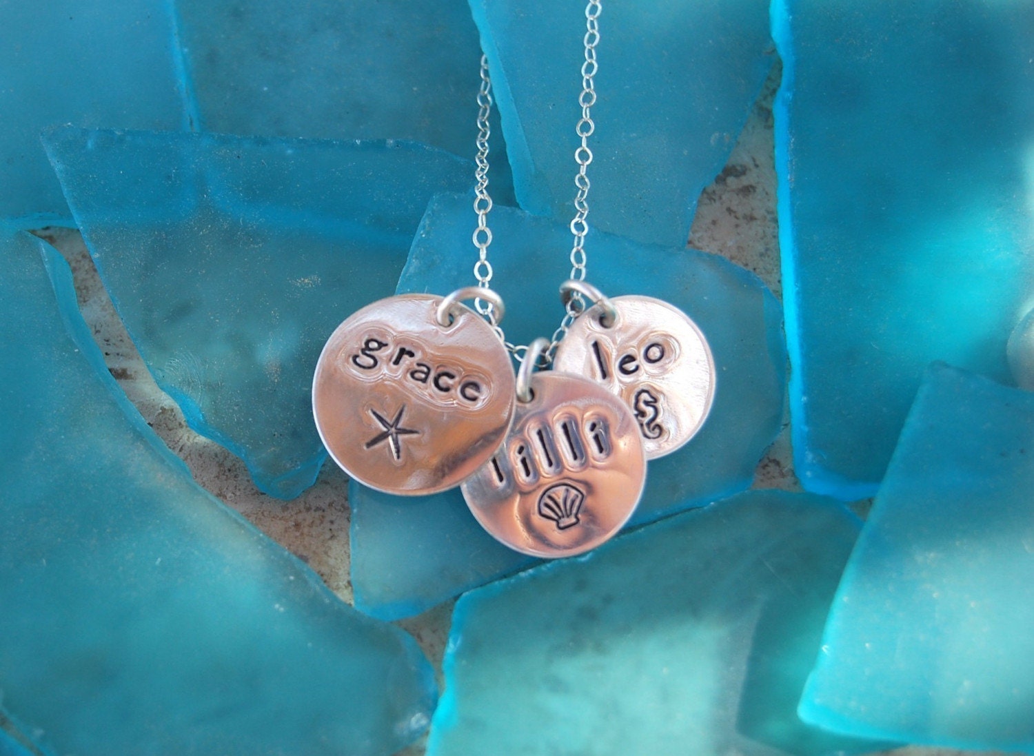 Sterling Silver Mother's Necklace with Multi-Sized Discs