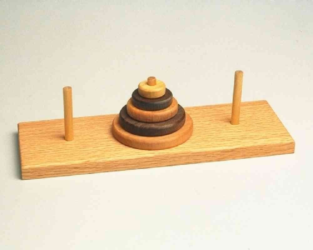 Pyramid Puzzle .. Handcrafted Wooden Brain Teaser Toy