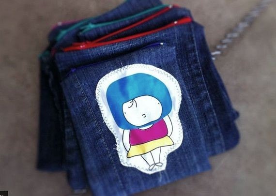 Recycled denim purse
