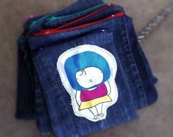 Recycled denim purse