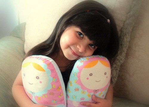 carminitas pastel butterfly -- matryoshka dolls -- "twins" (set of 2)