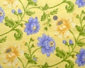 Laminated Cotton Fabric - Sunshine (yellow) by April Cornell for Moda - 1 Yard