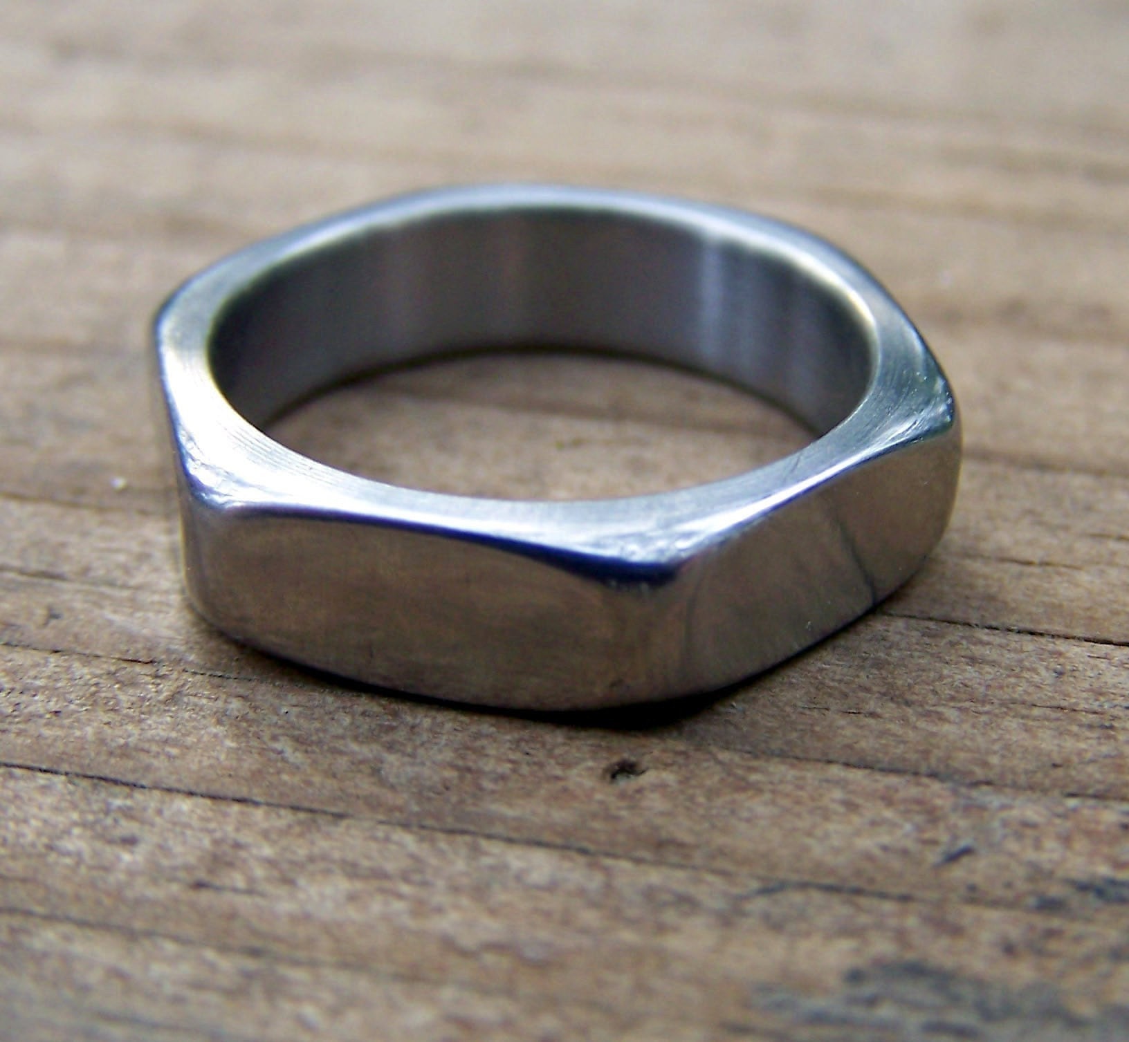 Hardware Ring (Hexagonal Titanium Band)