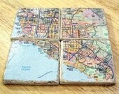 Custom Map Coasters - Set Of 4