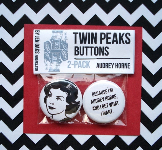 Twin Peaks Buttons - Audrey Horne