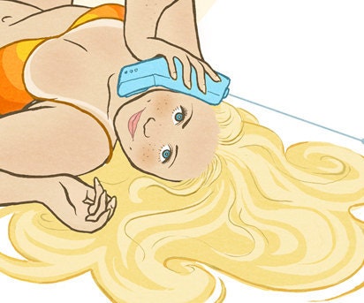 Call Me - 5x7 archival pinup print