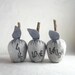 Winter Inspiration Apples. Fairytale Plush for Grownups (set of three apples)