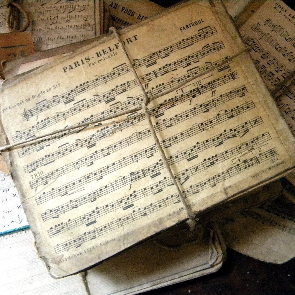 Vintage French sheet music, lot of 10