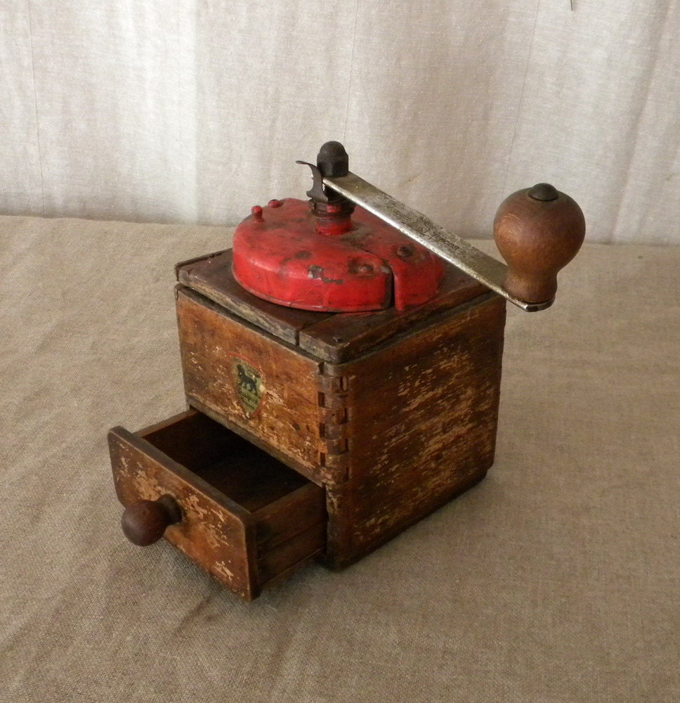 Vintage Peugeot coffee mill, French country decor