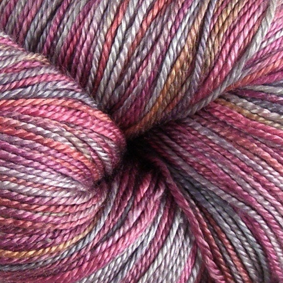 Queen of Hearts Sale - Hand Dyed Seacell Silk Knitting Yarn - Fingering Weight - Looking Glass
