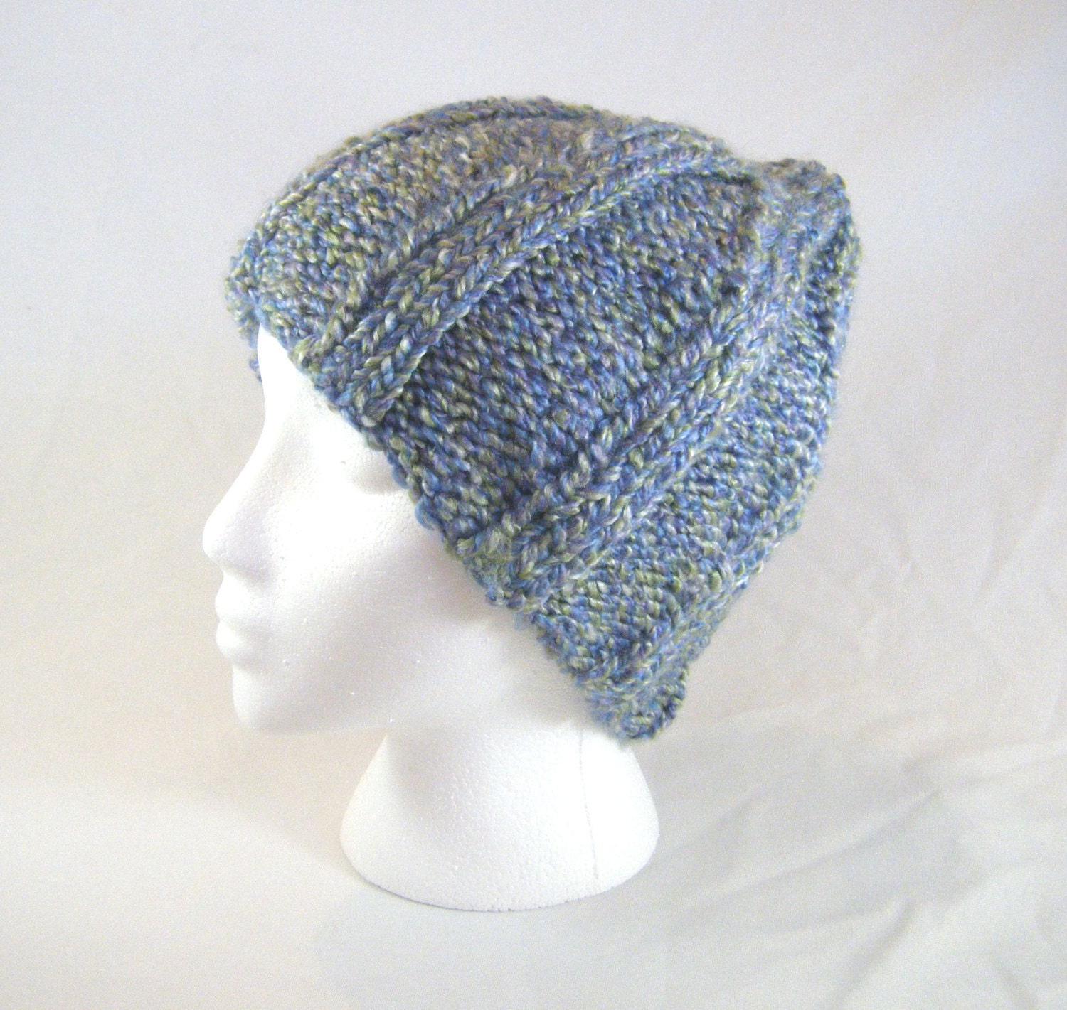 Lavender Knit Ribbed Beanie