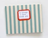 blue stripe "12 things" mini book