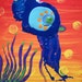 Squiddles original art acrylic painting ACEO