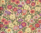 Chiyogami or yuzen paper - fresh daisy, pink and mauve, 9x12 inches