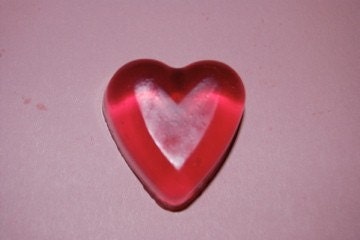 Red Small Heart Soap Scented Pomegranate