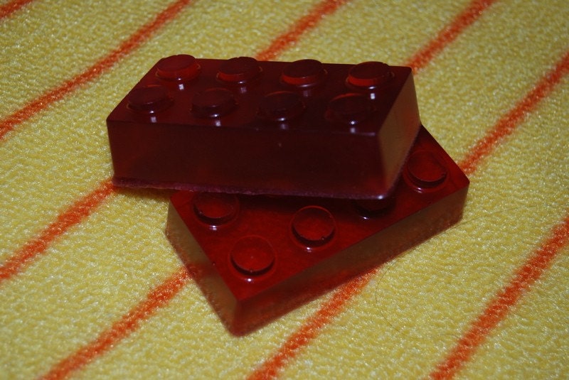 Red Big Building Block Glycerin Soap