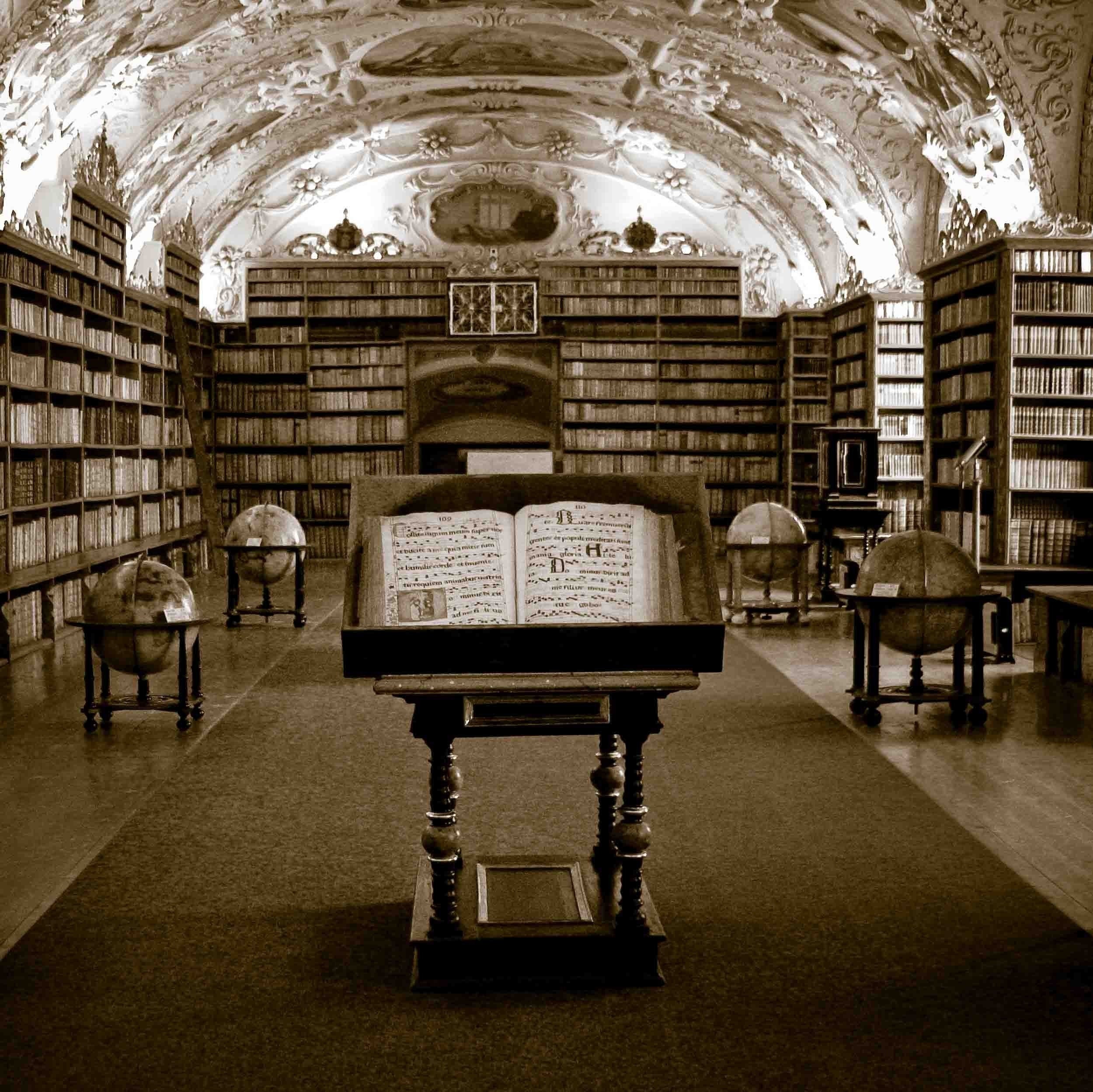 2 6x6 photos, library and bookshelf