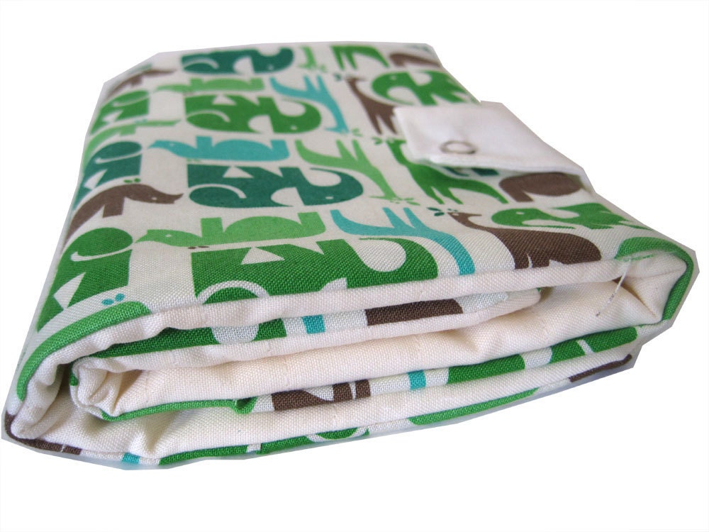 interchangeable knitpicks organizer - green zoo animals