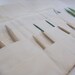 circular knitting needle organizer - navy flower shapes