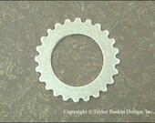 Antiqued Sterling Silver Plated Steampunk Gears, Watch and Clock Pieces (item 3006-large AS) - 6 Pieces