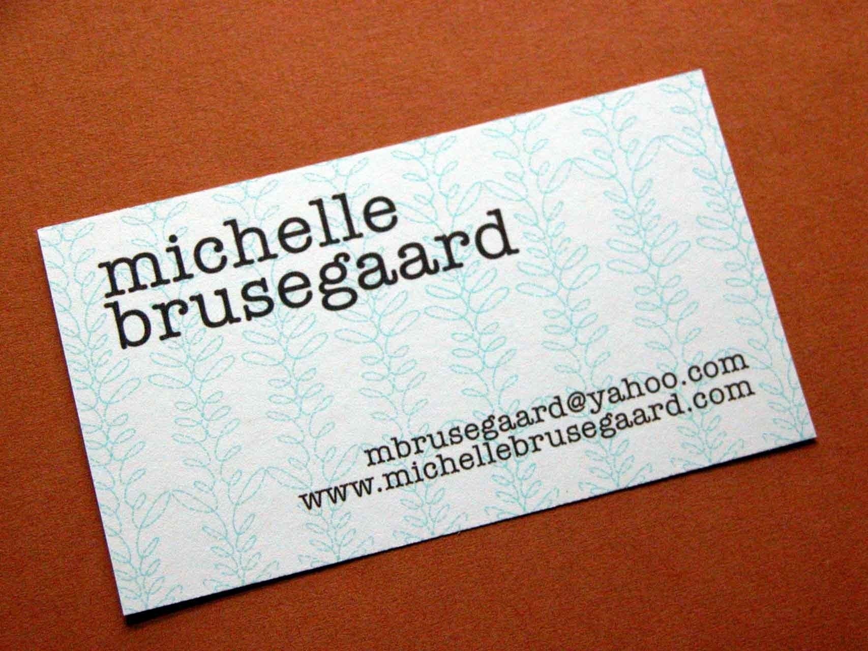 Curlicue Patterned Calling Card (aqua)-50