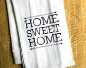 Set of 2-Screen-Printed Dishtowels - Home Sweet Home