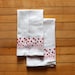 Set of Two Screen-printed Dish Towels with Red Poppies