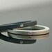 White Diamond Stacking Rings - Wedding Band Set - Matte and Oxidized Black - Engagement Rings - Pair of Two