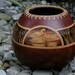 Tundra Swan Gourd Vase pyrography