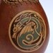 Celtic Dragon Embossed Pyrography Woodburned Gourd Bowl