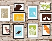 FREE SHIPPING - Set of 10 5x7s - The MAE Collection - Modern Art Prints
