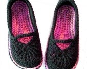 Adult Mary Jane Skimmers (crochet pattern)
