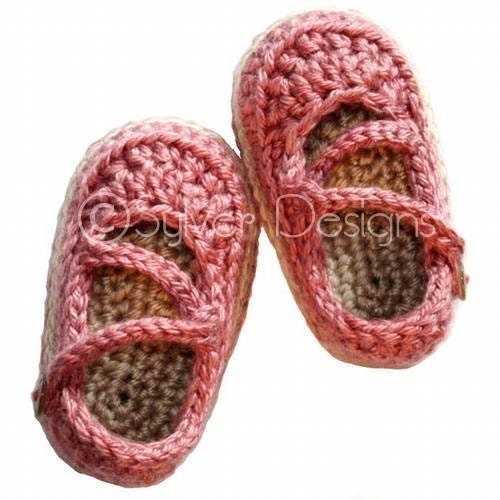 Baby Crossover Strap Mary Janes (crochet pattern)